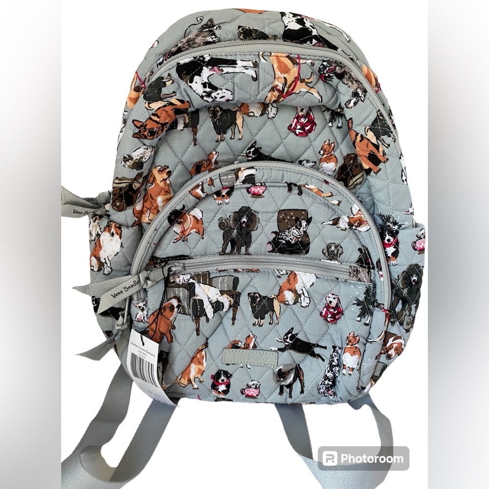 Vera Bradley Essential Compact Backpack Dog Show New